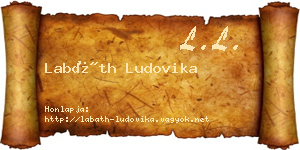 Labáth Ludovika névjegykártya